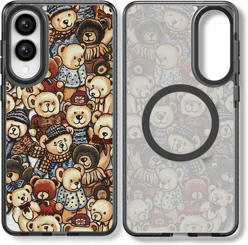 Miniatura 226 de Rosarnnah Funda compatible con Samsung Galaxy S24 Ultra, bonita estética, a la moda, divertida funda con estampado de gatito y gato, duradera a