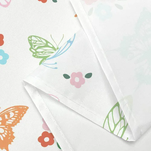 Miniatura 7 de Cortina de ducha con diseño de mariposas, diseño floral, moderna, femenina, para baño, accesorios de baño para niños con ganchos, 47 x 64 pulgadas