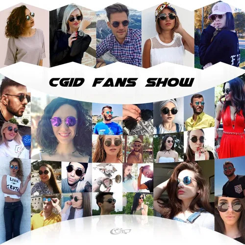 Miniatura 29 de CGID Gafas de sol unisex polarizadas redondas E01 Lennon