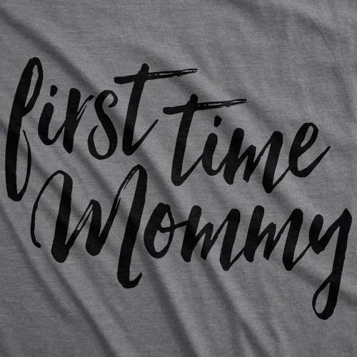 Miniatura 2 de Camiseta de maternidad para embarazada con texto en inglés "First Time Mommy