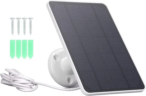 Panel solar, cargador de batería de 10 W tipo C Salida de cámara de carga de panel solar, cargador de panel solar USB con soporte ajustable de 360°
