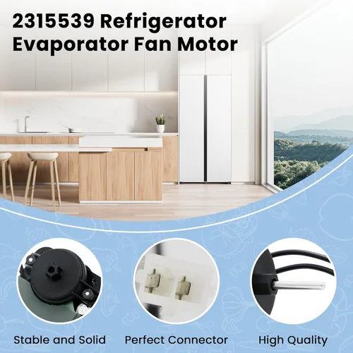 Miniatura 2 de Motor de ventilador evaporador de refrigerador 2315539 de AMI PARTS - 115 V, 60 Hz - Reemplaza WP2315539 2219689 2225625 W10438708 AP6007247