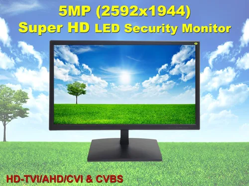 Miniatura 2 de 1stPV 19.5" Super HD 5MP/2592×1944 HD-TVI, AHD, CVI y CVBS 16:9 Monitor de seguridad profesional, 1 HDMI, 2 entradas BNC y 1 salidas, funciona