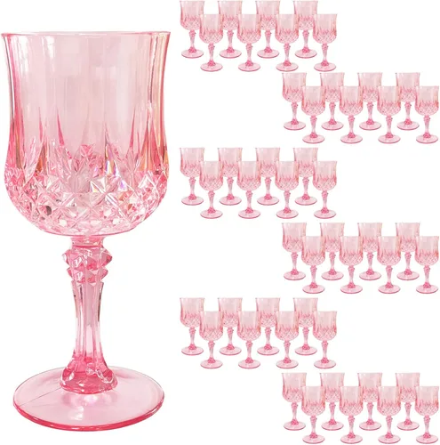 Miniatura 8 de 24 piezas de copas de vino de plástico negro, copas de vino de plástico reutilizables, copa negra tipo cáliz, vasos duraderos y resistentes que se