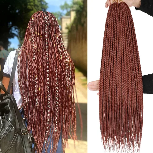 Miniatura 38 de XTREND 10 Pulgadas 6 Paquetes Trenzas de Caja de Ganchillo Cabello Pre-anudado Sin Nudos Bobo Trenzas de Caja 3X Extensiones de Cabello Trenzado 1b#