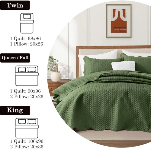 Miniatura 263 de MOONLIGHT20015 Edredón tamaño King (106 x 96 pulgadas) con 2 fundas de almohada (20 x 36 + 2 pulgadas) para todas las estaciones, juego de cama Azul