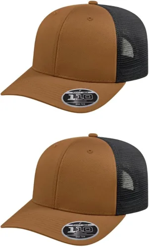Miniatura 109 de Cap America i8502 Flexfit 110 Premium - Gorra de camionero de perfil medio con 6 paneles de malla trasera con protección UV y cierre ajustable Azul
