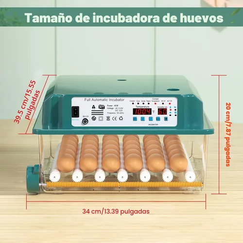 Miniatura 6 de CoInceptus 16 incubadoras de huevos para incubar huevos, incubadora de huevos con giro automático de huevos y control de temperatura, incubadoras