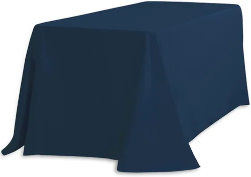 Miniatura 194 de LTC LINENS - Paquete de 2 manteles rectangulares de poliéster, de 60 x 102 pulgadas y 6 pies, color azul bebé, con caída parcial, resistentes a