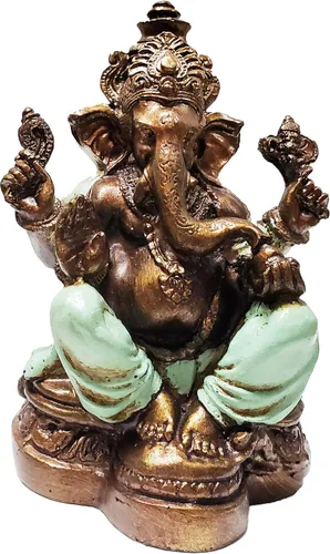 Miniatura 24 de Ganesha - Cabeza de elefante y cuerpo humano que elimina obstáculos del camino de uno, decoración de dormitorio, oficina en casa, estatua Rojo