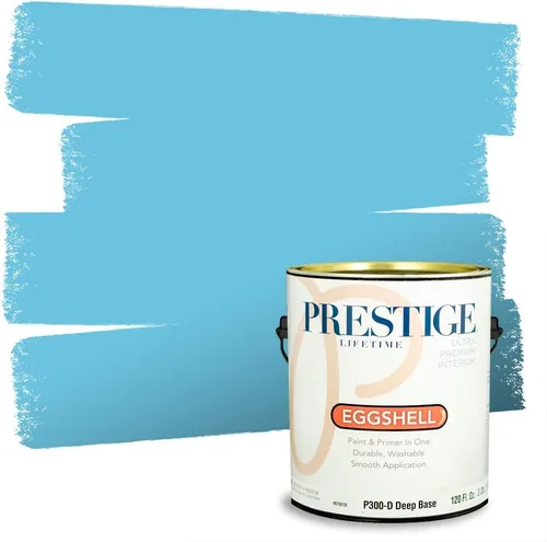 Miniatura 116 de Prestige Paints. - Base y pintura para exteriores en un solo galón, 1 galón. plano, comparable con Sherwin Williams Topsail. SW6799-PCM