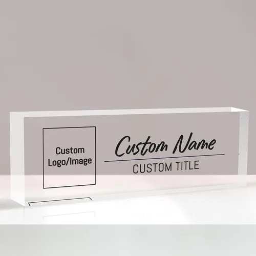 Miniatura 50 de Placa de nombre de escritorio personalizada, placas de identificación acrílicas personalizadas para escritorio, accesorio de oficina para mujeres