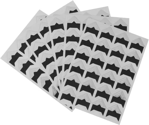 Operitacx Calcomanías de esquina para álbumes de recortes, protectores de álbum de fotos, 5 piezas, color plateado, fácil aplicación