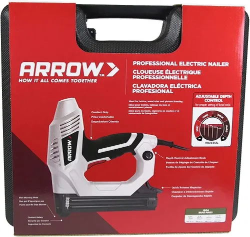 Miniatura 11 de Arrow ET200BN Clavadora Eléctrica de Alta Resistencia, Pistola de Clavos Profesional para Molduras, Marcos de Cuadros, Manualidades, Cercas, Utiliza