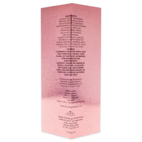 Miniatura 5 de Paris Hilton Rose Rush Eau de Parfum - Perfume en aerosol para mujer, fragancia floral y afrutada, notas de papaya, peonía, cedro y almizcle blanco