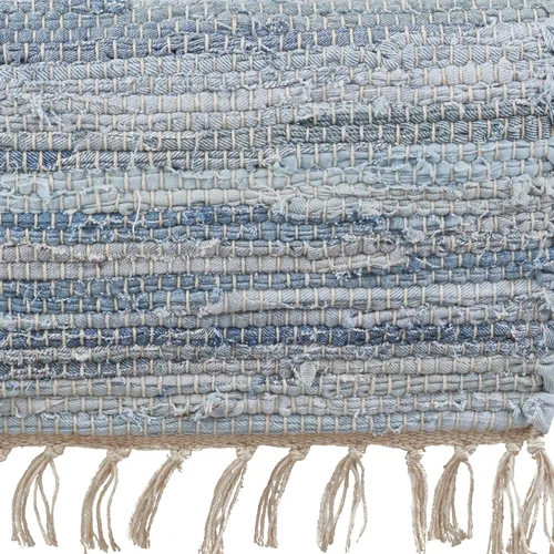 Miniatura 3 de Saro Lifestyle Camino de mesa Chindi con diseño de mezclilla, denim, 16 x 54 pulgadas