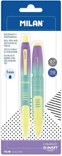 Miniatura 6 de MILAN Blister pack 1 bolígrafo + 1 lápiz mecánico COMPACT Sunset