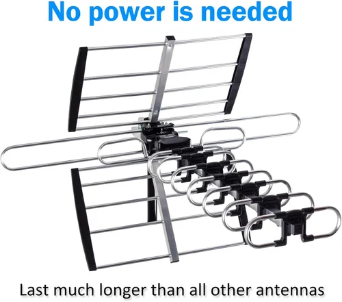 Miniatura 3 de Five Star - Antena de TV para exteriores HDTV de largo alcance de hasta 200 millas, antena de TV para instalar en ático o techo, antena digital OTA