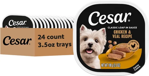 Miniatura 18 de Cesar - Comida húmeda clásica para perros en salsa con receta de cordero, bandejas fáciles de pelar de 3.5 onzas, 24