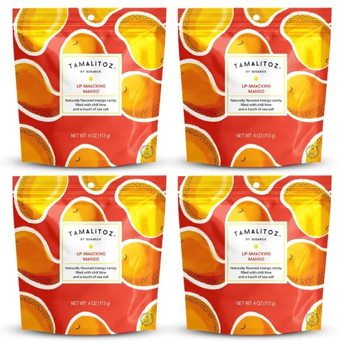 Miniatura 44 de Tamalitoz - Mango para masticar labios, caramelo duro mexicano de mango picante relleno de chile, lima y sal marina, caramelo de fruta hecho a mano