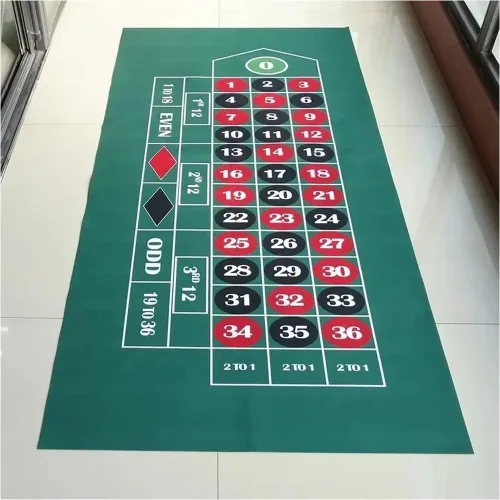 Miniatura 2 de Alfombrilla de diseño de ruleta portátil de 70.9x35.4 in, tapete de mesa de ruleta, tapete de dados para fiesta familiar, kit de juego