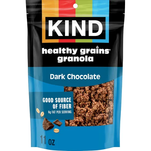 Miniatura 8 de KIND HEALTHY GRAINS Granola Tamaño familiar, aperitivo saludable, mantequilla de maní de plátano con trozos de chocolate amargo, racimos de granola