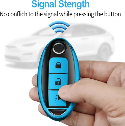 Miniatura 5 de Tukellen Compatible con Nissan - Funda para llavero de TPU suave para Infiniti X-Trail Rogue Altima Quest Pathfinder Sentra Patrol CIMA Fuga Armada