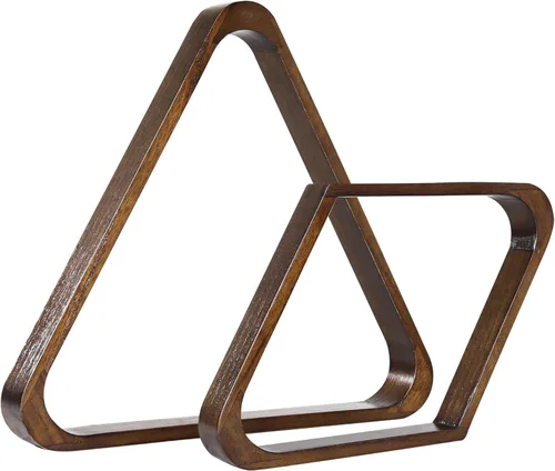 Miniatura 12 de GSE Games & Sports Expert Triángulo de Billar de Madera Maciza para 8 Bolas / Rombo para 9 Bolas, Porta Bolas de Billar para Bolas de Billar de Caoba
