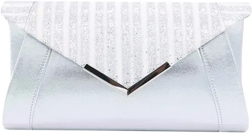 Queena Bolso de mano de noche con purpurina brillante para mujer, bolso de cadena para boda, fiesta de graduación, regalo para mamá, esposa, novia