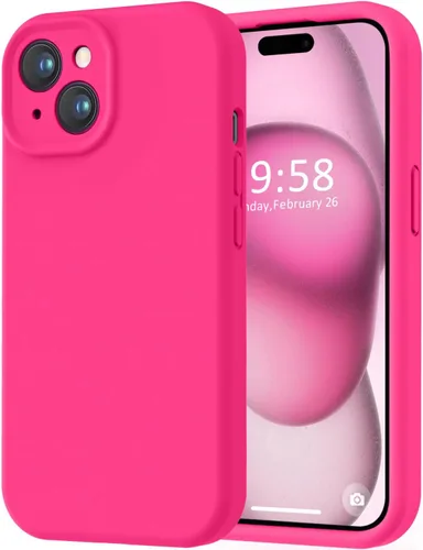 Miniatura 172 de LOVE 3000 Compatible con Funda para iPhone 15, [Cámara de Cobertura Completa de Silicona Suave] [Protección contra Caídas de 8 pies], Forro de Negro