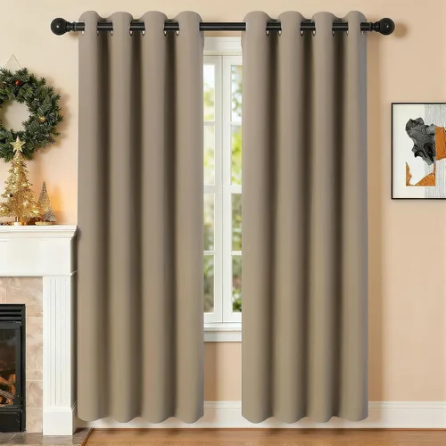 Miniatura 126 de Cortinas de oscurecimiento de habitación de 45 pulgadas de largo para dormitorio y sala de estar, cortinas térmicas aislantes con ojales