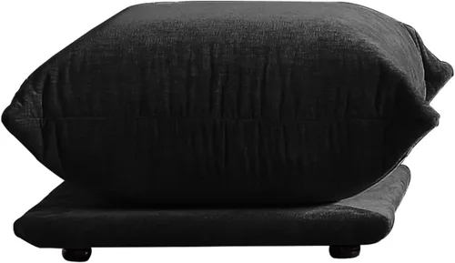 JACH Otomana Cómoda de Estilo Moderno de Mediados de Siglo, Reposapiés de Sofá de Chenilla con Cojín Grueso, Muebles Taburete de 26" para Espacios