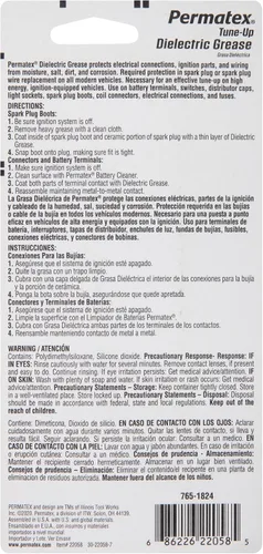 Miniatura 2 de Permatex 81150 grasa dieléctrica de afinación, tubo de 0.33 oz, plateado