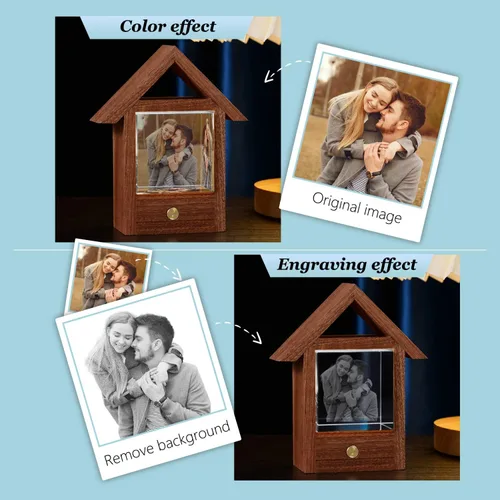 Miniatura 2 de Foto de cristal personalizada, regalos personalizados con tu propia foto para mamá, papá, pareja, familia, impresión en color personalizada, regalos