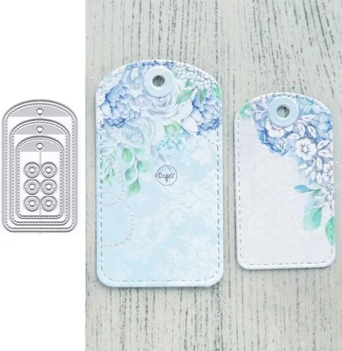 Miniatura 23 de DzIxY One Cloud Border Label Troqueles de corte de metal para kit de fabricación de tarjetas, troqueles de papel de gofrado, plantillas de máquina 6