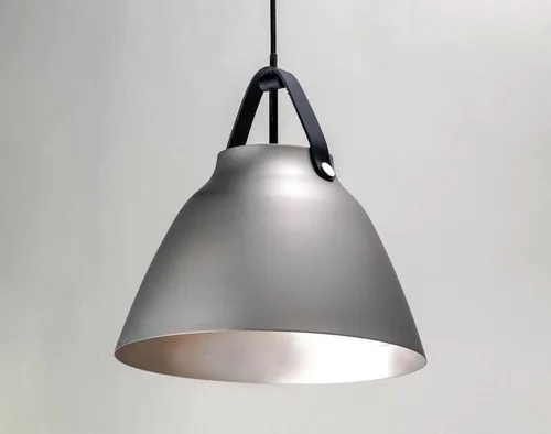 Miniatura 2 de Maxim 11356TNBK - Lámpara de techo colgante escandinava de metal, 1 luz de 60 vatios, 15 pulgadas de alto x 14 pulgadas de ancho, cuero