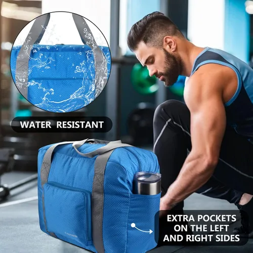 Miniatura 6 de F.FETIVIN Bolsa de viaje para artículos personales de 18 x 14 x 8 pulgadas para Spirit Airlines, bolsa de lona ligera impermeable para gimnasio