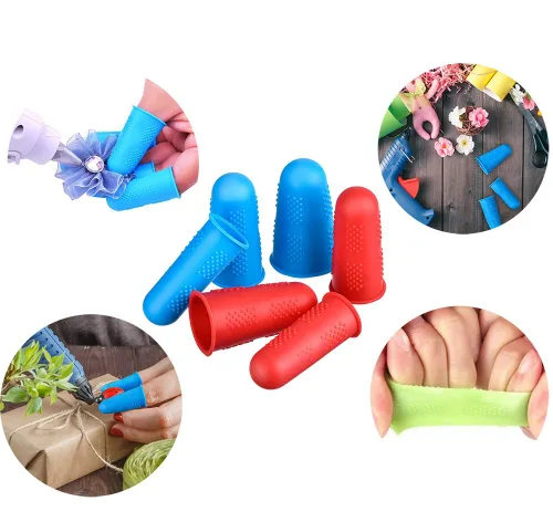 Miniatura 6 de 30 tapas de silicona para pistola de pegamento caliente, 5 colores protectores de dedos