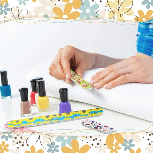 Miniatura 6 de 60 limas de uñas de verano, tablero de esmeril colorido, grano 150/150, mini limas de uñas a granel de doble cara, herramientas profesionales