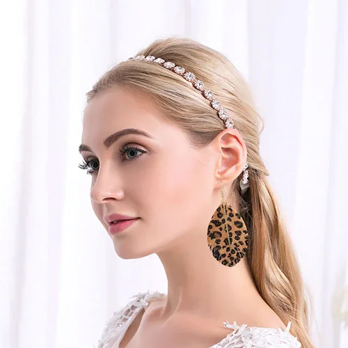 Miniatura 2 de Aretes grandes de cuero genuino suave hechos a mano con flecos, hoja ligera con barra de metal simple, lágrima, color para mujeres y niñas