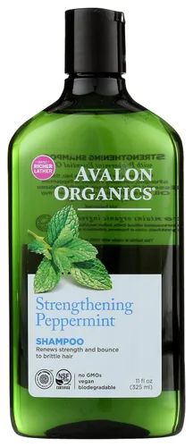 Champú de Avalon Organics, Menta Fortalecedora, 11 onzas