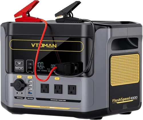 Miniatura 17 de VTOMAN FlashSpeed 300 Estación de energía portátil, batería LiFePO4 de 300 W 230 Wh con 3000 ciclos de vida, carga rápida PD USB-C de 100 W, 6
