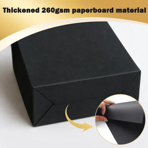 Miniatura 3 de SHIPKEY Paquete de 10 bolsas de regalo pequeñas Bolsa de regalo negra de 6x2.5x8 pulgadas, bolsas de papel para hombres, bolsa de recuerdo