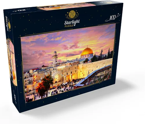 Miniatura 2 de MyPuzzle Skyline of the Old City At The Western Wall y el Temple Mount in Jerusalem Israel - Rompecabezas prémium de 100 piezas para adultos