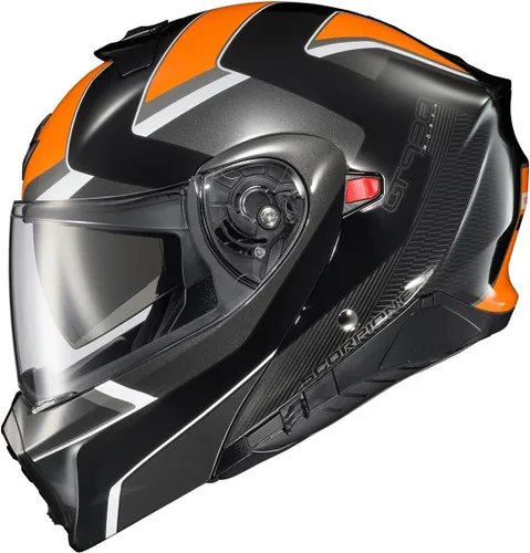 Miniatura 9 de ScorpionEXO GT930 - Casco integral de motocicleta Transformer para adultos con bolsillos para altavoces con Bluetooth, aprobado por DOT y ECE, Negro