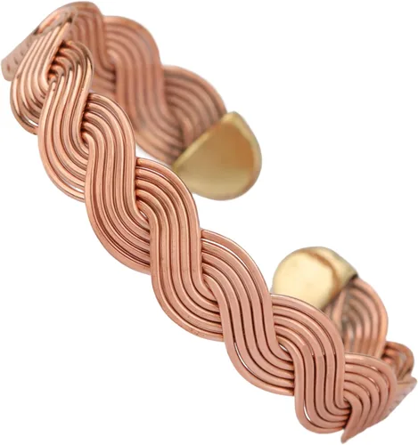 Miniatura 29 de Handmade Elegant Copper Bracelet for Women - Pure Copper Bracelet for Pain Relief and Stress Relief - Adjustable Entwisted Copper Bracelet to Fit