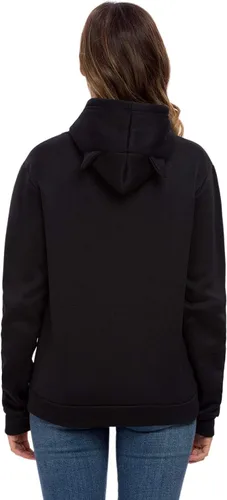 Miniatura 6 de Sudadera con capucha sin botones para mujer, diseño de gato con orejas de gato