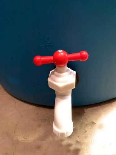 Miniatura 4 de Grifo de tambor Válvula de barril de lluvia Espiga de 1/2 "Entrada macho NPT x 3/4" NPT Grifo de salida de manguera [600-538] Llave para Barril