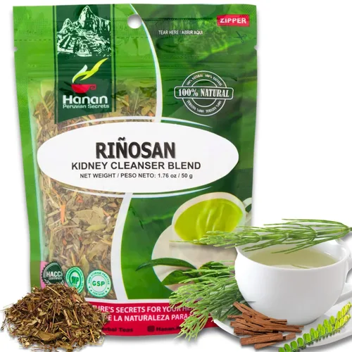 Miniatura 6 de Hanan Riñosan Herbal Blend 1.8 oz (50 g) - Té de hojas sueltas de piedra chanca seca (Stone Breaker), cola de caballo, uña de gato y huamanpinta