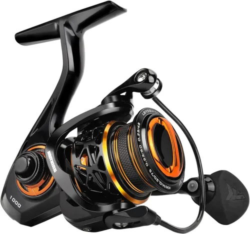 KastKing Zephyr Spinning Reels – 7+1/6+1 BB – Carbon Fiber Drag – Stainless Steel Shaft – Aluminum & CNC Spool – Black/Green/Orange – Sizes 500/1000